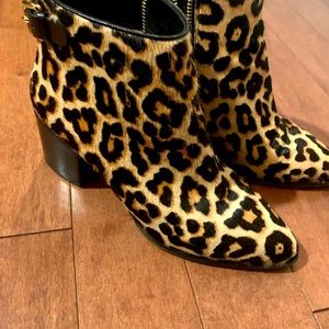 Michael kors leopard calf hair print booties